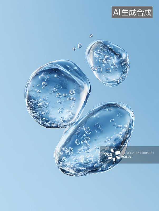 【AI数字艺术】空中水滴图片素材