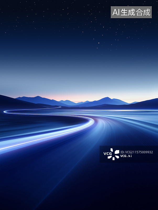 【AI数字艺术】科技之路图片素材