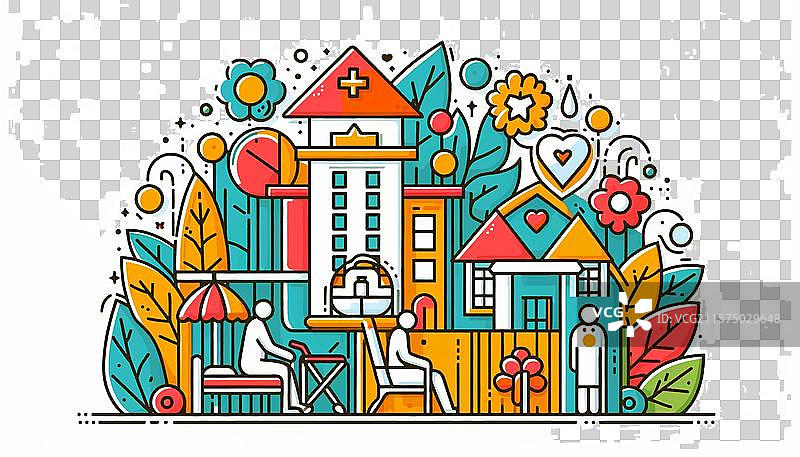 医院寄宿学校物理治疗老年人图片素材