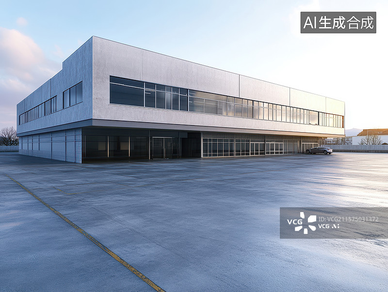 【AI数字艺术】现代化工业建筑外观图片素材
