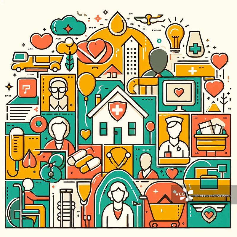 医院寄宿学校物理治疗老年人图片素材