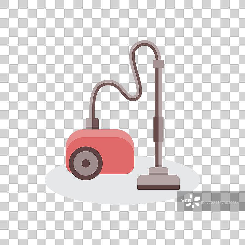 平面风格的吸尘器图标设备图片素材