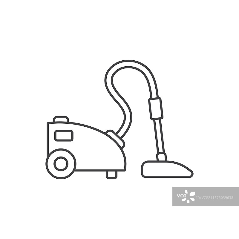平面风格的吸尘器图标设备图片素材