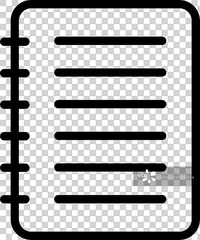 螺旋笔记本图标，纸张空白页符号，笔记图片素材