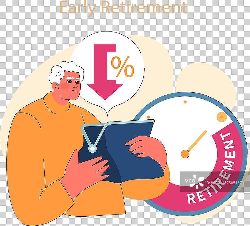 提前退休概念图片素材