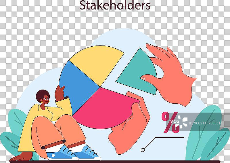 利益相关者概念中的孤独人物图片素材