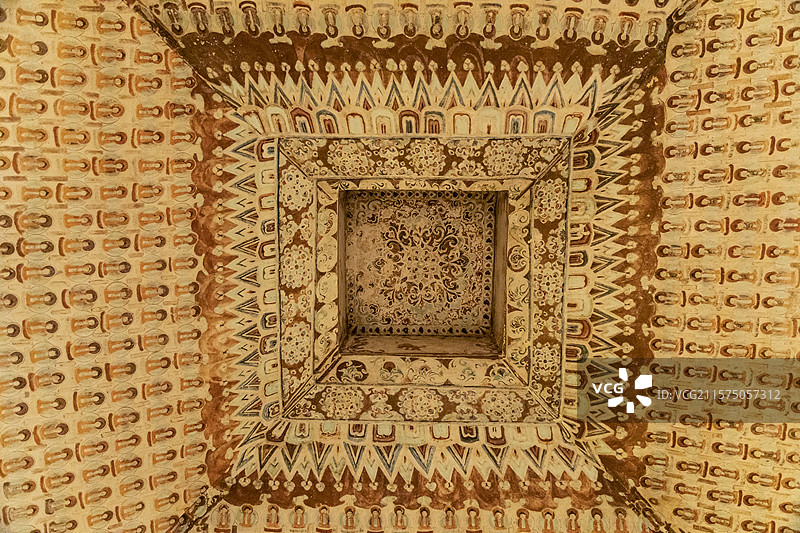 北京展览馆“如是莫高”敦煌艺术大展：莫高窟第45窟【复制，盛唐。此窟为莫高窟唐代代表性洞窟之一】图片素材