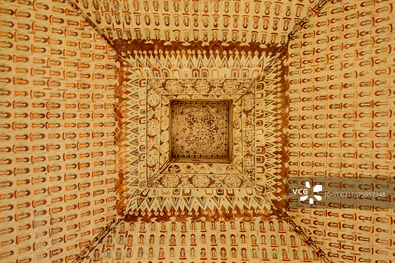 北京展览馆“如是莫高”敦煌艺术大展：莫高窟第45窟【复制，盛唐。此窟为莫高窟唐代代表性洞窟之一】图片素材