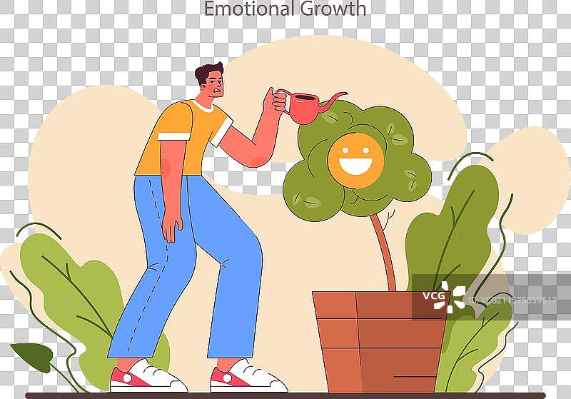 情感成长、情绪平衡与韧性图片素材