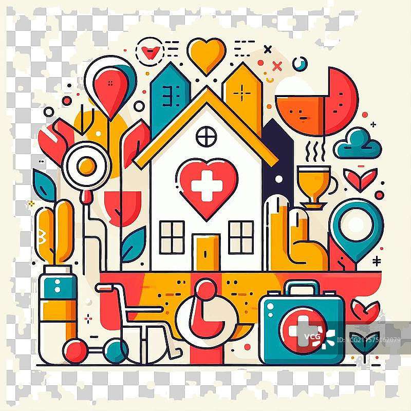 医院寄宿学校物理治疗老年人图片素材