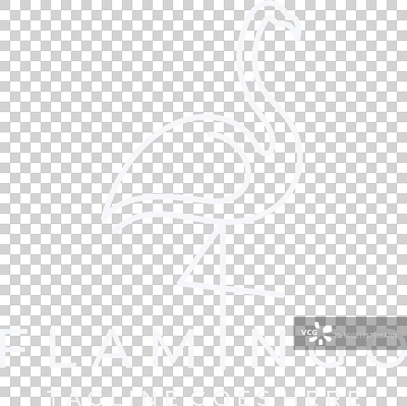 长腿鸟或火烈鸟的标志设计图片素材