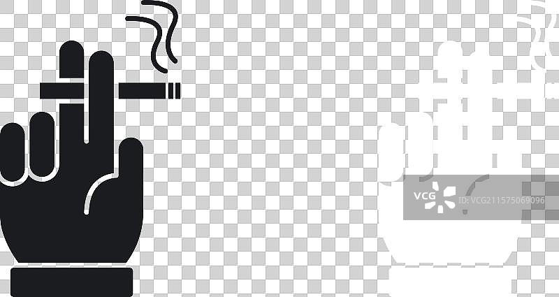 手握香烟图标图片素材