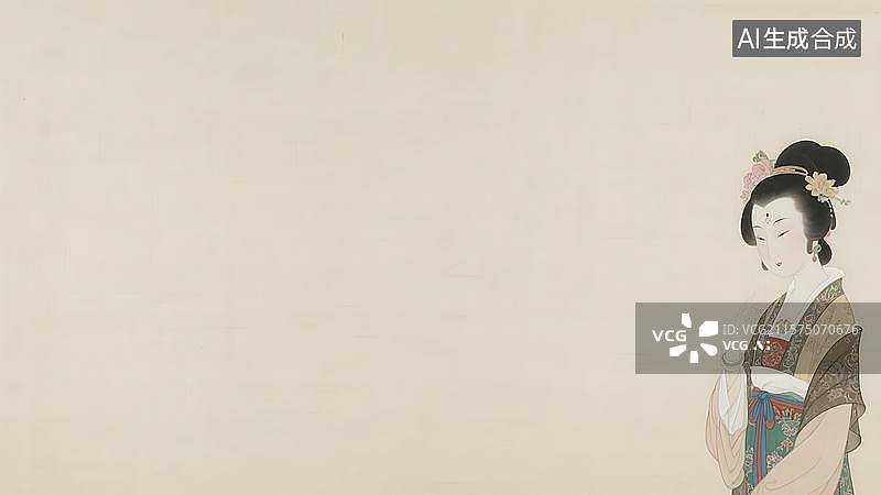 【AI数字艺术】水墨画右下图片素材