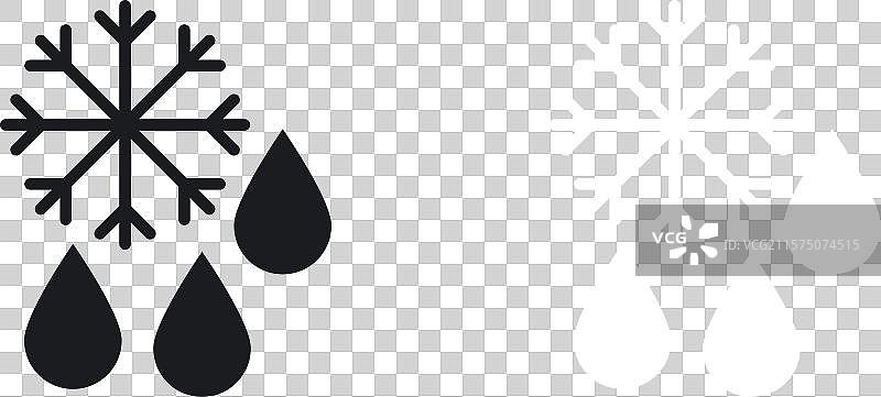 雪花水滴图标图片素材