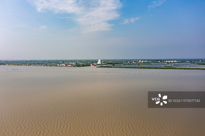 航拍湖南南洞庭湖大通湖图片素材