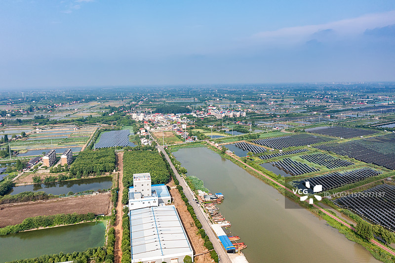 航拍湖南南洞庭湖大通湖图片素材