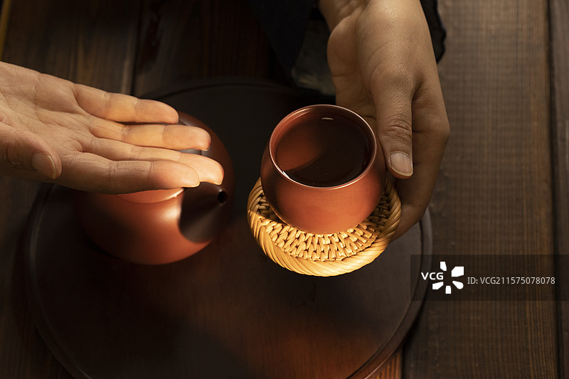 茶道礼仪：请喝茶图片素材