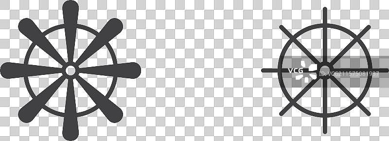 法轮线条图标集图片素材