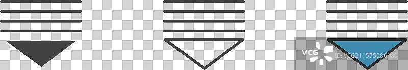 下拉列表线条图标集图片素材