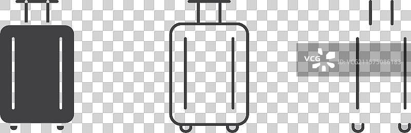行李图标集 旅行 行程 行李箱符号图片素材