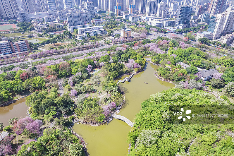 航拍广西柳州马鹿山公园图片素材