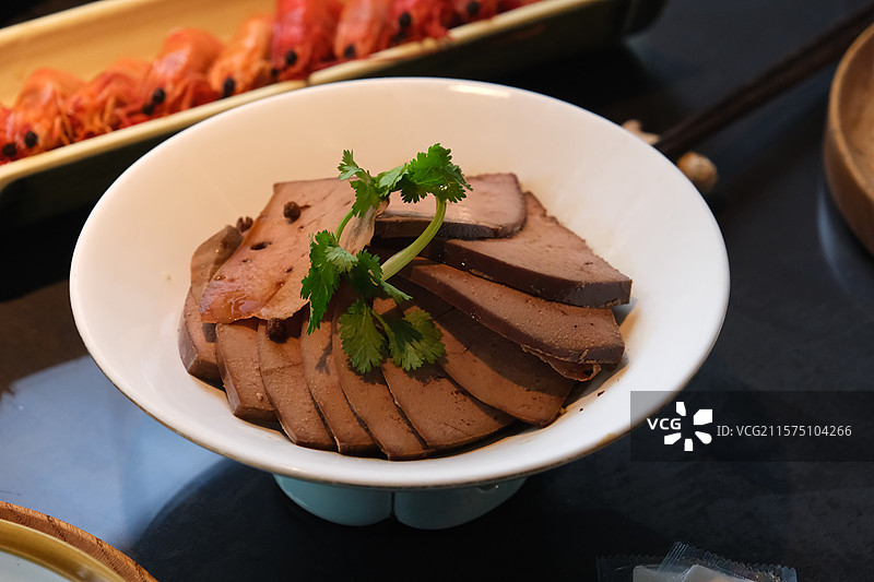 卤猪肝片图片素材
