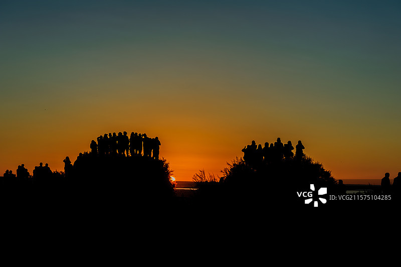 中国内蒙古额济纳居延海日出图片素材