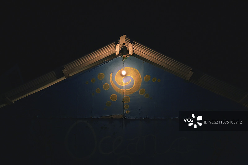 小停泊岛夜晚图片素材