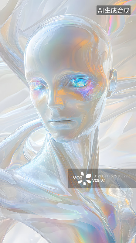 【AI数字艺术】梦幻光影中的人像艺术图片素材