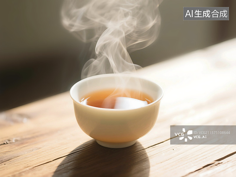 【AI数字艺术】桌上一杯热茶图片素材