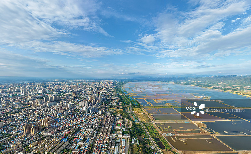 山西运城盐湖生态美如画图片素材