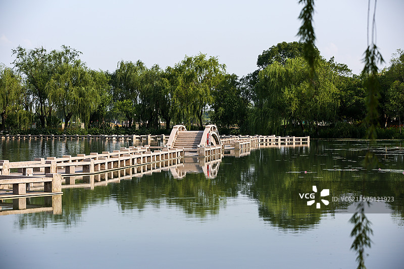 海盐南北湖园林水景图片素材