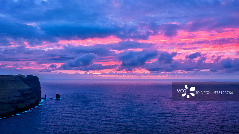 海边的落日晚霞图片素材