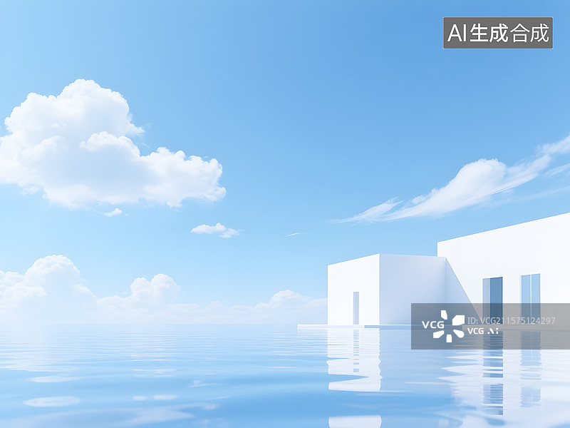 【AI数字艺术】空调家具用品等体现纯净干净洁净的广告背景图图片素材