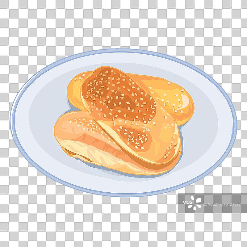 合肥美食鸭油烧饼插画元素图片素材