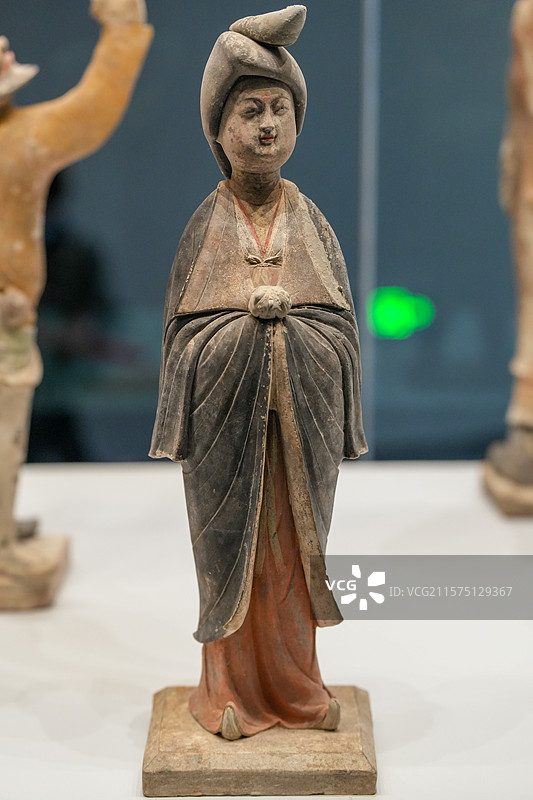 唐代陶俑 甘肃庆城唐代游击将军穆泰墓 庆城县博物馆图片素材