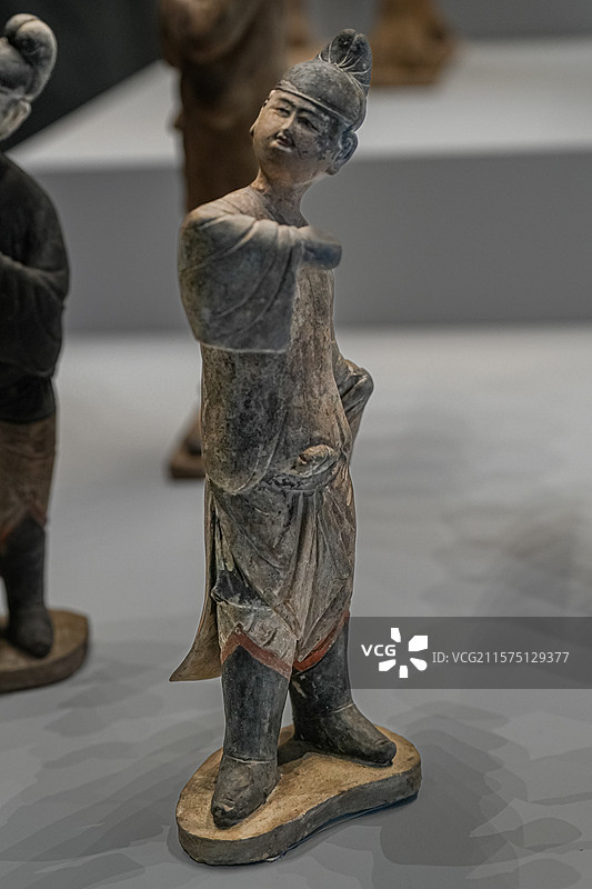 唐代陶俑 甘肃庆城唐代游击将军穆泰墓 庆城县博物馆图片素材