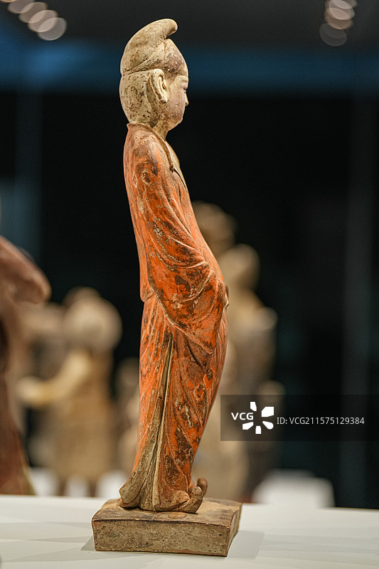 唐代陶俑 甘肃庆城唐代游击将军穆泰墓 庆城县博物馆图片素材