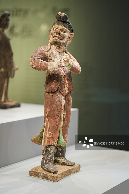 唐代陶俑 甘肃庆城唐代游击将军穆泰墓 庆城县博物馆图片素材