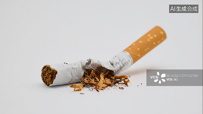 【AI数字艺术】折断的香烟图片素材
