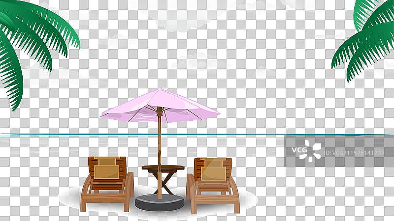 夏季假期阳光明媚的海滩和海洋场景图片素材