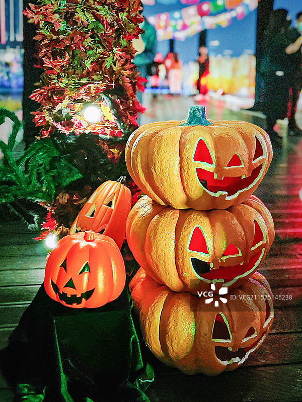 万圣节的南瓜灯图片素材