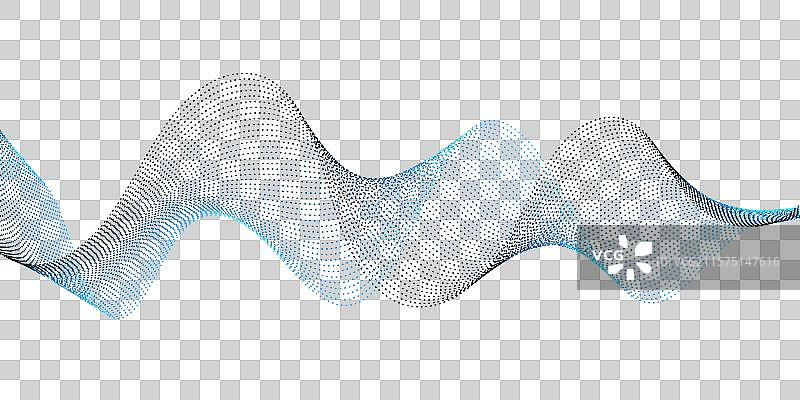 蓝色流动点设计的简约背景图片素材