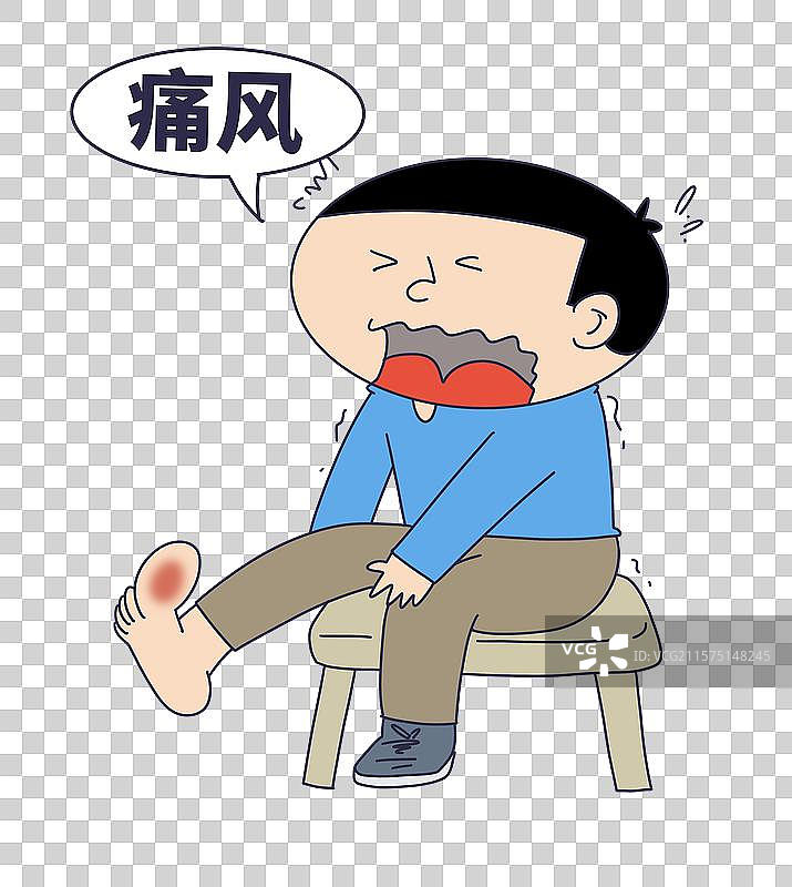 高嘌呤食物引起的痛风图片素材