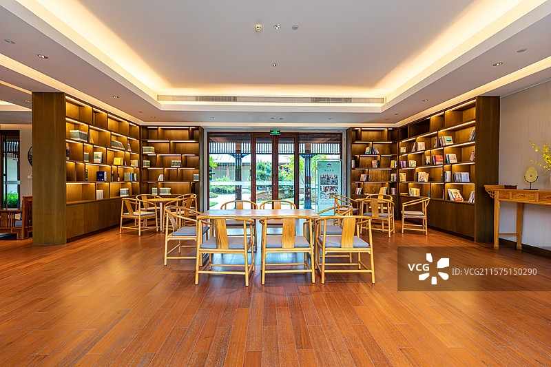 宁静的茶室书房图片素材