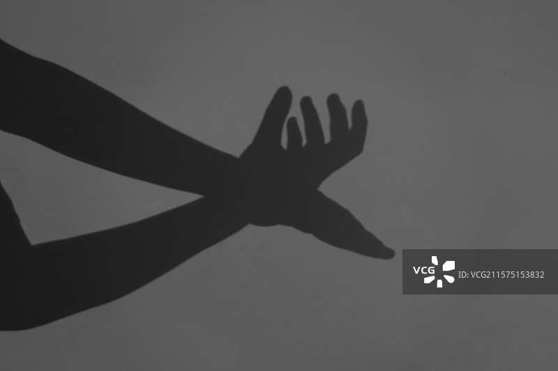 传统动物手影戏之鹿图片素材