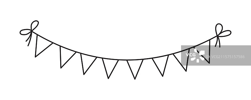 线性彩旗图片素材