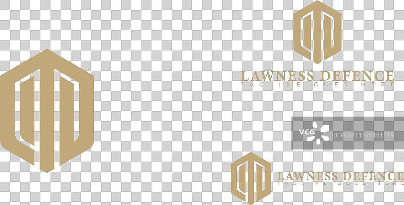 抽象的初始六边形字母ld或dl标志图片素材