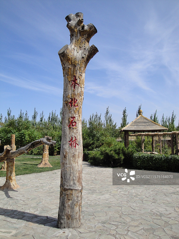 朝阳低质公园旧照图片素材