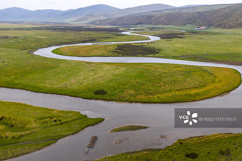 碌曲黄河第一湾，甘肃甘南碌曲图片素材